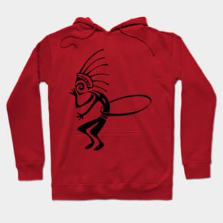 Kokopelli hula hoop black Hoodie